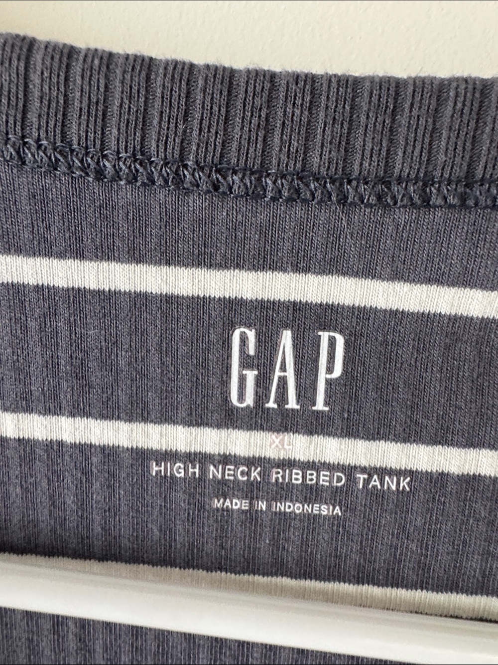 GAP Navy & White Striped Ribbed Tank / R35 - Picture 3 of 4